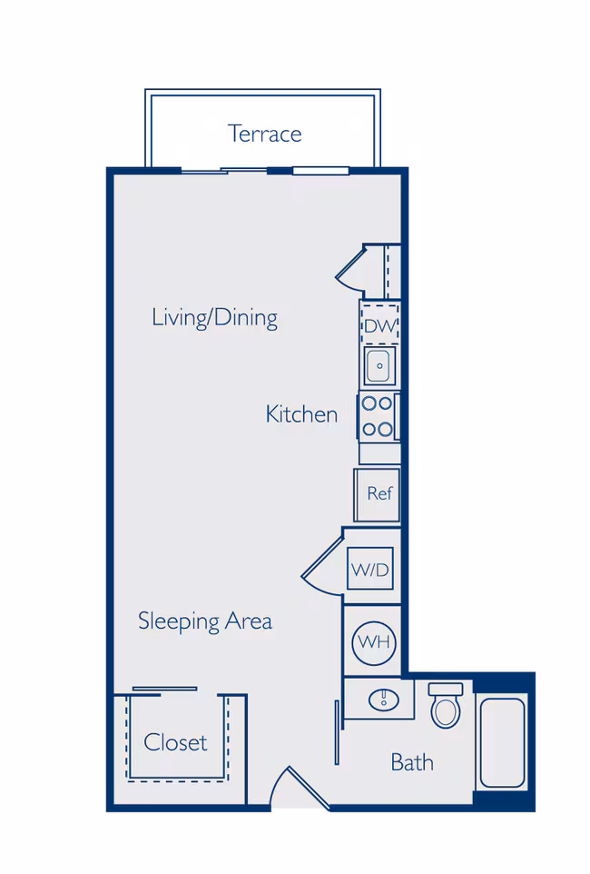 Studio • 1 Bath 1417 floor plan